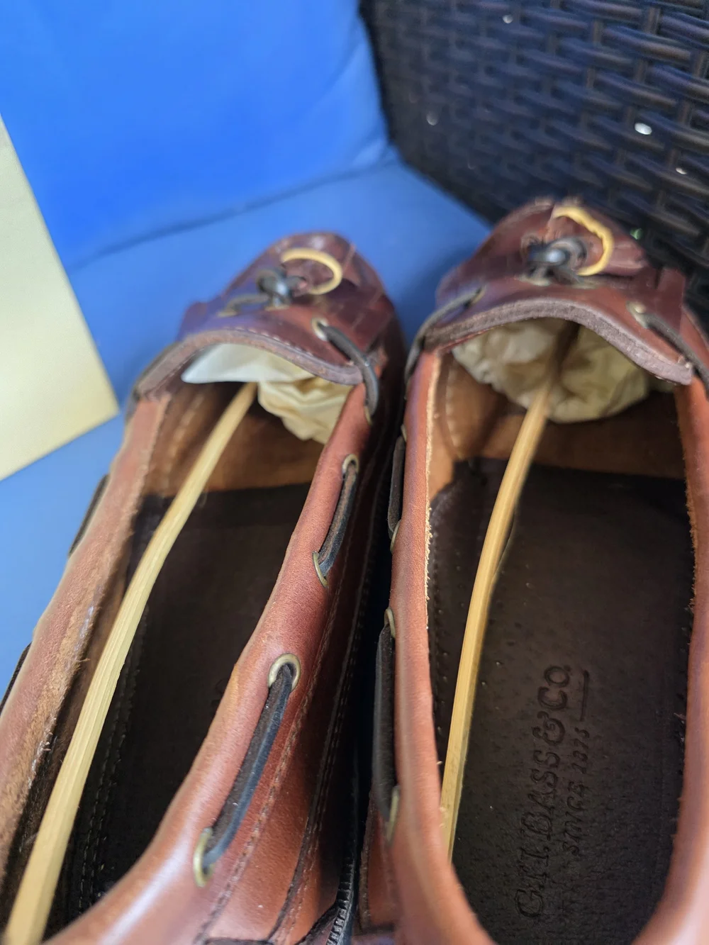 G.H. Bass & Co. Dark Brown Flint Boat Shoes 9.5W NIB Deck Shoes Coastal